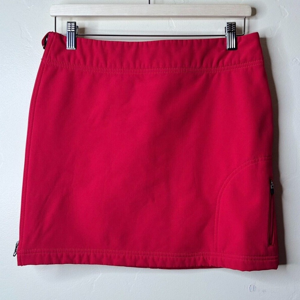 Title Nine Cold Killer Fleece Lined Skirt Pink Red Sz 2 Outdoor Golf Activewear